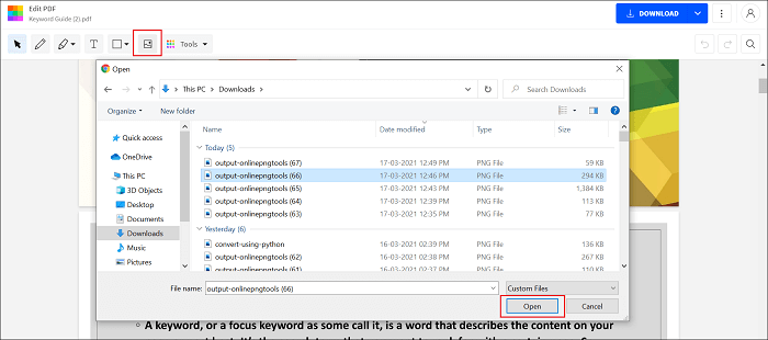 insertar imagen en pdf smallpdf editor