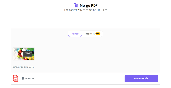 Agregar páginas a PDF online