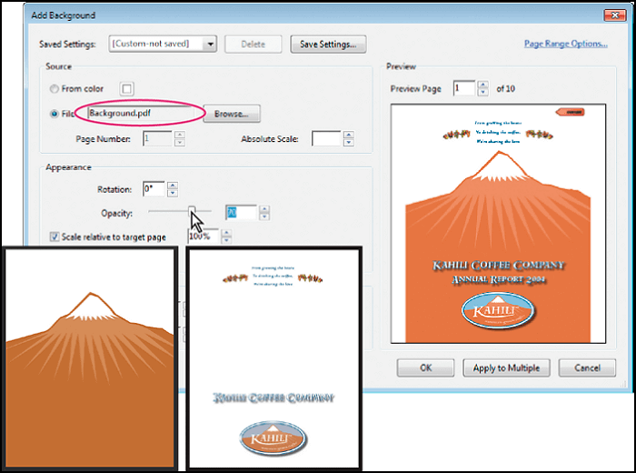 remove backgrounf with acrobat
