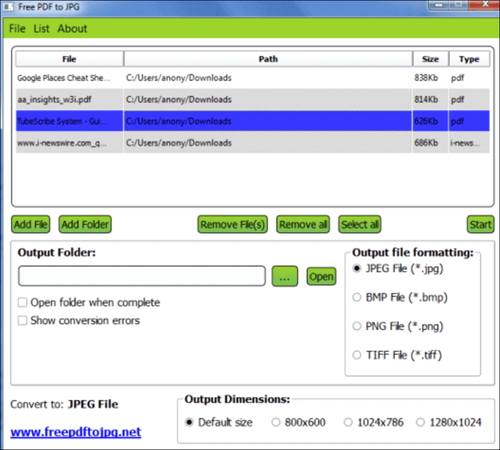 convertir foto a PDF en el PC con JPG To PDF Converter