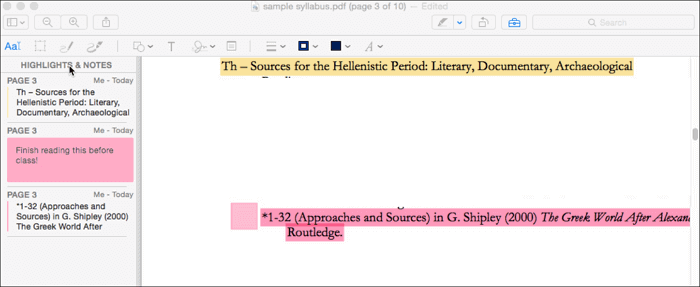 tomar notas con presualizacion en mac