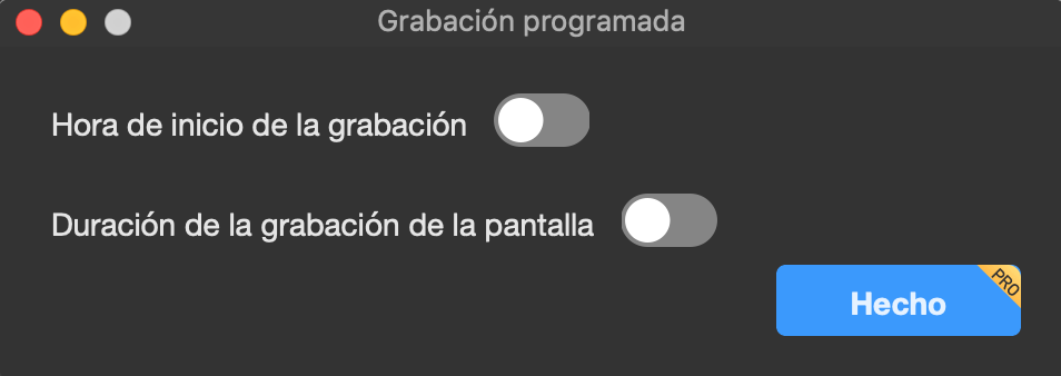 Crear una tarea de grabación programada