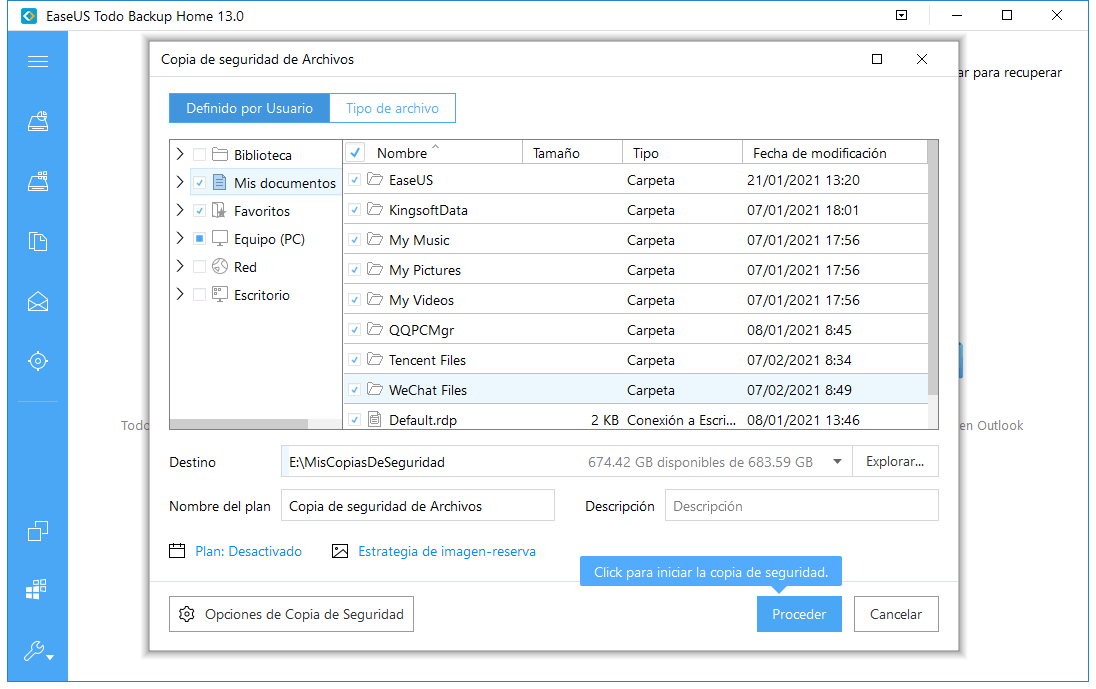 haga primero una copia de seguridad completa del archivo