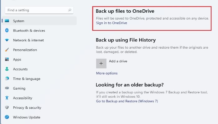 usar onedrive para respaldar archivos en windows 11 paso 1