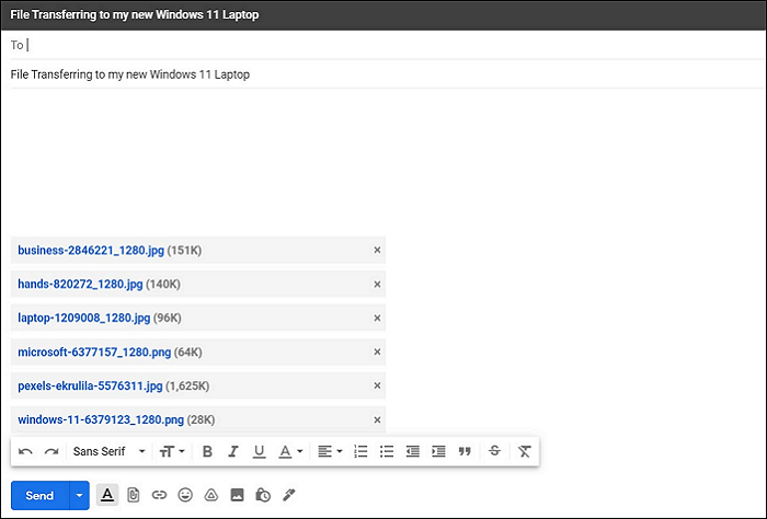 Transferencia de archivos por correo electrónico