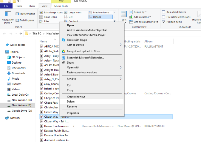 haz clic en el botón de eliminar
