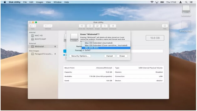 Ejecuta la utilidad de disco