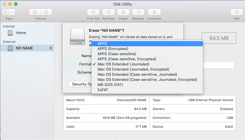 Formatear la unidad Toshiba