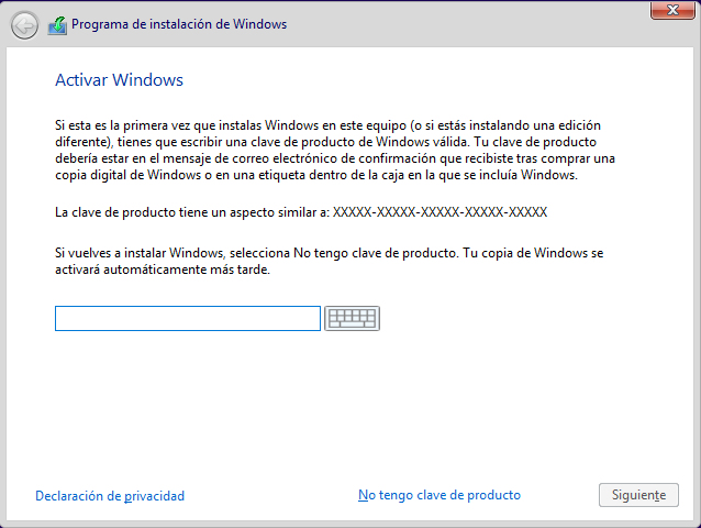 enter the product key