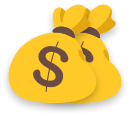 Icono de recompensa en efectivo grande